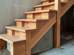 schody drewniane na beton